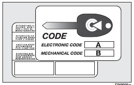 All the keys and the CODE card must be handed over to the new owner when selling