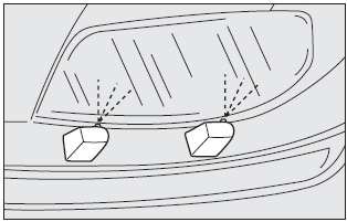 They are activated automatically when the windscreen washer is operated with