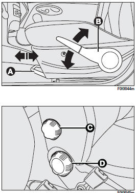 Moving the seat backwards or forwards