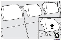According to versions, two or three head restraints can be provided. To remove
