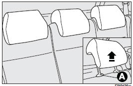 According to versions, two or three head restraints can be provided. To remove