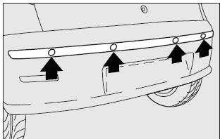 The parking system detects and informs the driver (through an intermittent acoustic