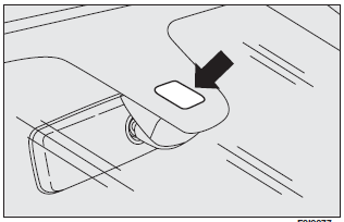 The rain sensor is behind the driving mirror in contact with the windscreen and