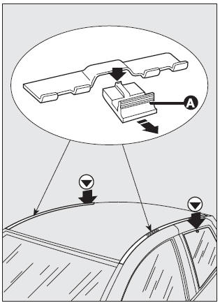 Move the seal aside in the points shown in the figure to reach the fasteners.