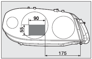 The dipped beam headlights are adjusted for circulation in the country in which