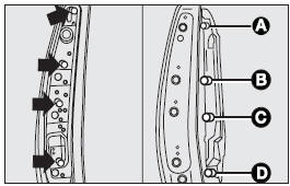 The bulbs are arranged inside the light unit as follows: