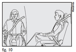 If the belt has been subjected to heavy stress, for example after an accident,
