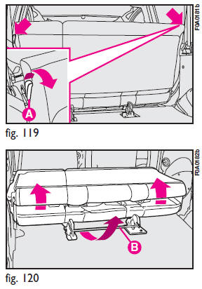 Tipping part of the left seat