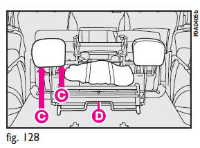  tilt the central seat back pulling band A-fig. 129 upwards;