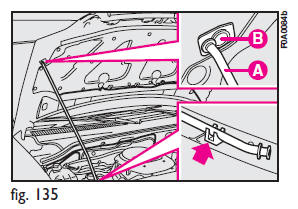 When the engine is hot, mind your hands when working inside the engine compartment