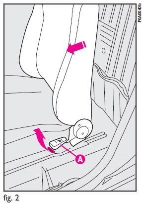 2) Turn the engine off and pull up the handbrake.