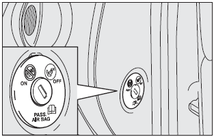 Should it be absolutely necessary to carry a child on the front seat, the passenger’s